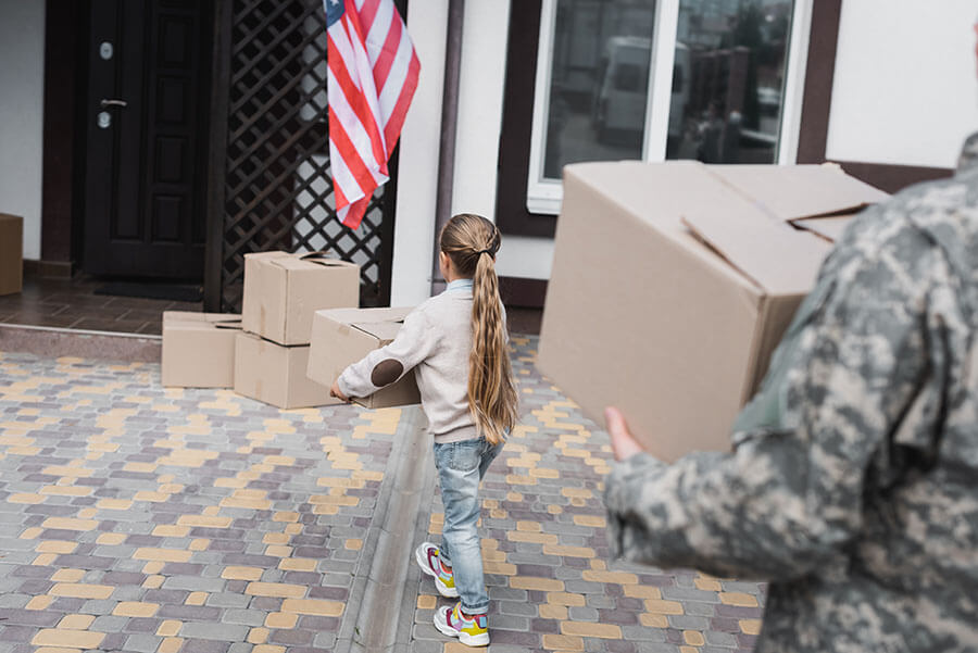 Military family moving into home with VA loan